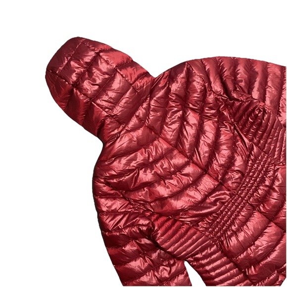 Calvin Klein Packable Down Puffer Jacket Red Hooded Womens Size XL Winter Warmth - Picture 12 of 13